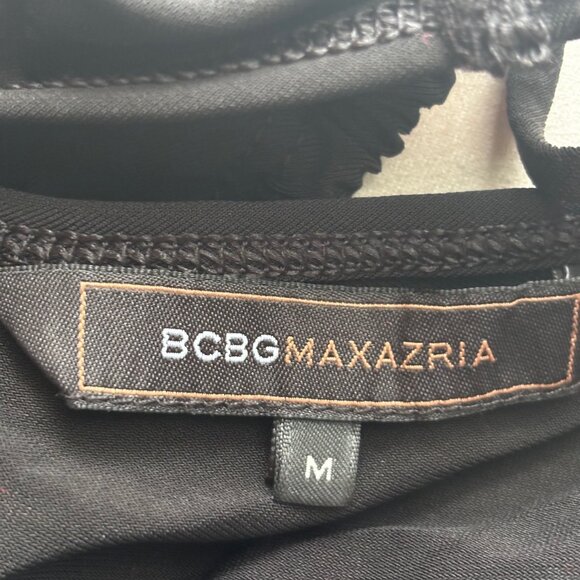 BCBG MAXAZRIA STYLISH ONE LONG SLEEVE, ONE SHOULDER DRESS, SZ.M - Picture 7 of 7